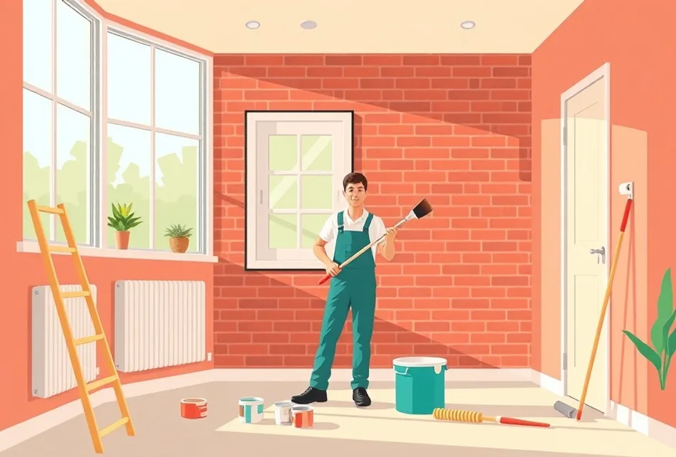 Intérieur rénové après travaux de peinture à Villiers-sur-Marne